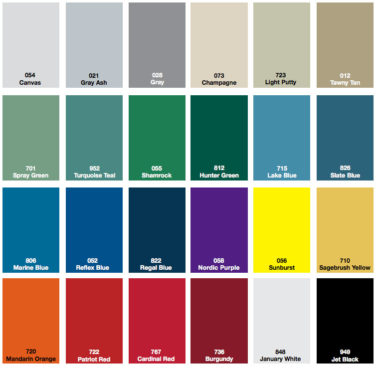 Penco Lockers Color Chart
