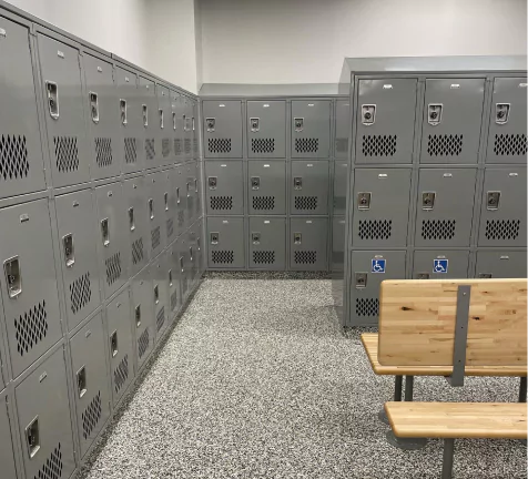 Custom lockers and shelving by Lockers Unlimited for secure storage