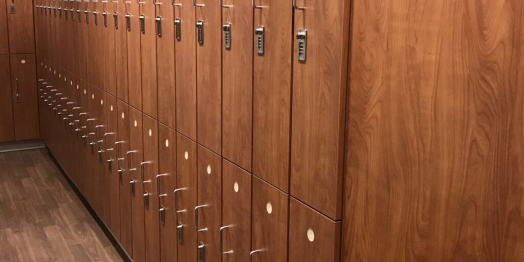 Plastic lockers for gyms