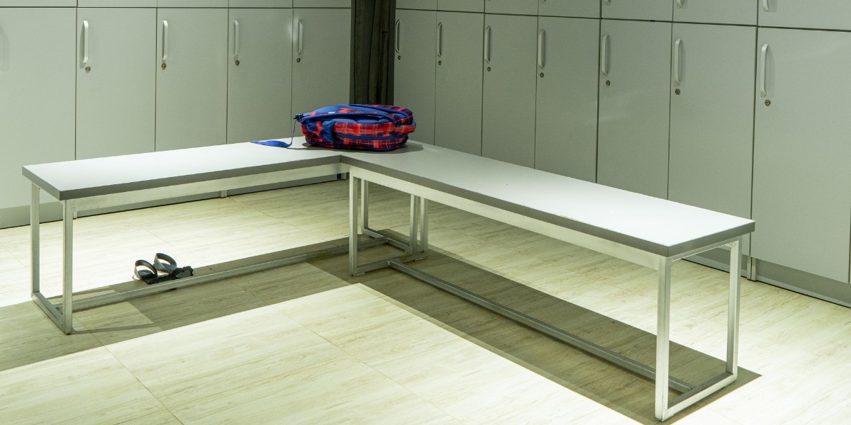 locker room benches